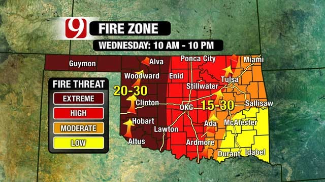 Warmer Weather Creates Extreme Fire Danger Wednesday, Thursday
