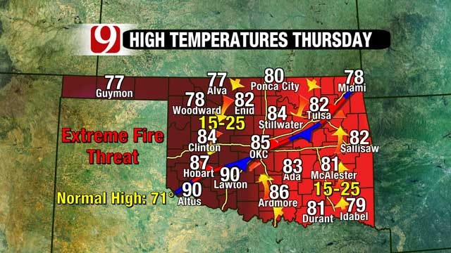 Warmer Weather Creates Extreme Fire Danger Wednesday, Thursday