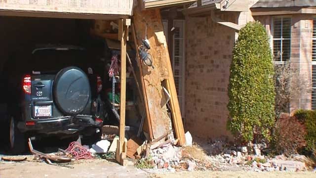 Man Smashes Car Into House Garage In Edmond