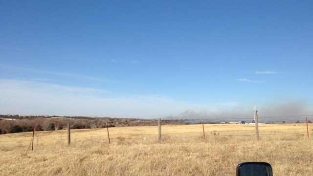 Oklahoma Firefighters Battle Multiple Grass Fires