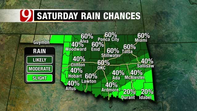 Rain Chances Friday Night, This Weekend In Oklahoma