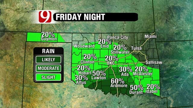 Weekend Rain Chances Increasing For Oklahoma