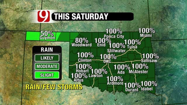 Weekend Rain Chances Increasing For Oklahoma