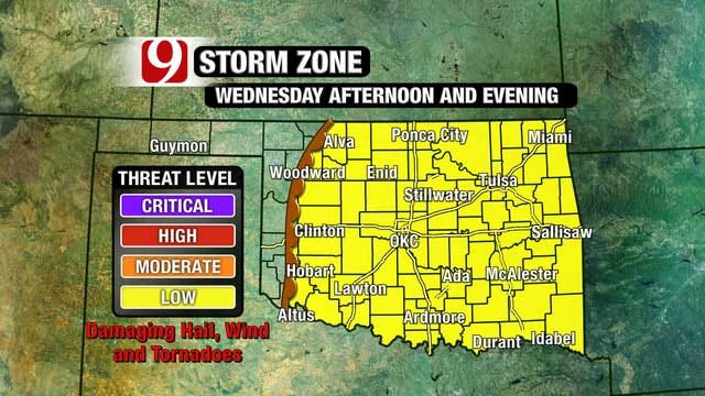 Damaging Hail, High Winds, Tornadoes Possible Next 3 Days
