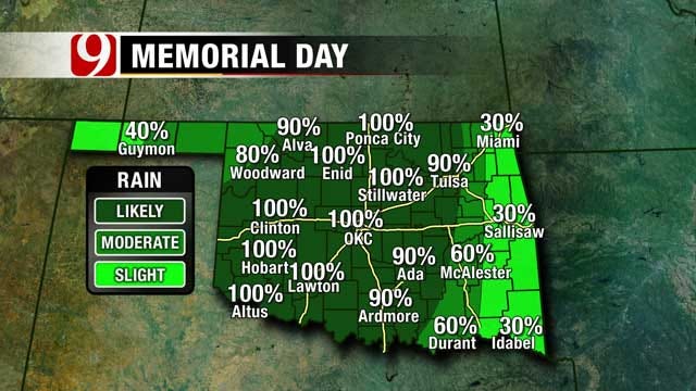 Rain Chances Continue Through Tuesday