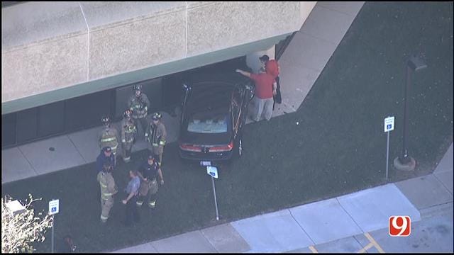 Car Crashes Into Building At Mercy Hospital Complex