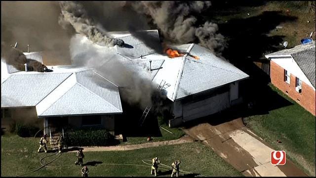 Crews Contain House Fire In NE OKC