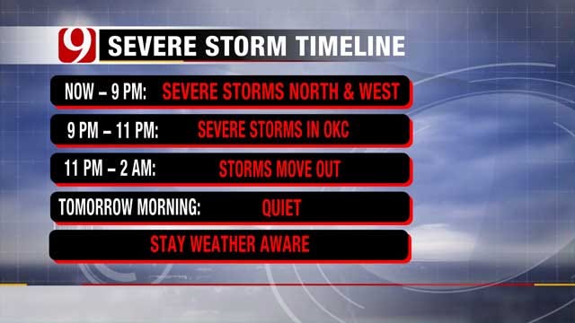 Severe Storms, Threatening Possible Tornadoes Throughout Oklahoma