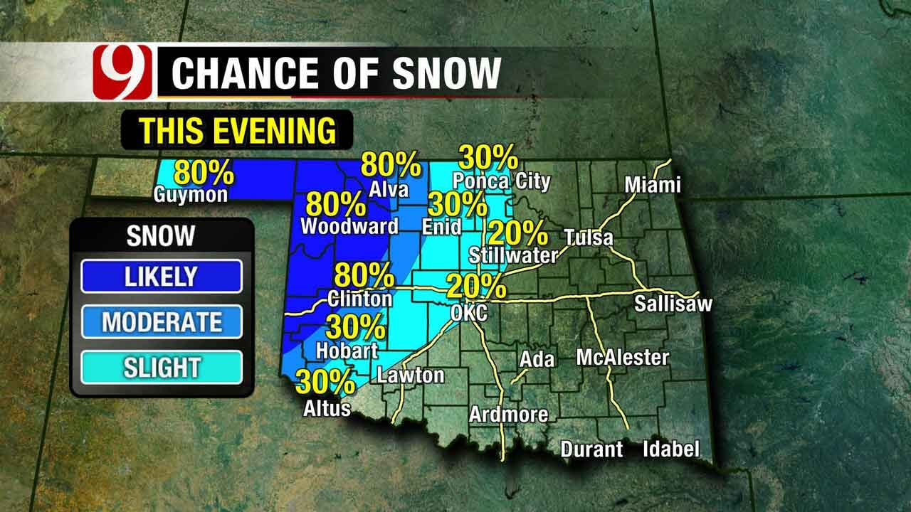 Another Chance For Snow In OK As Freezing Temps Stick Around