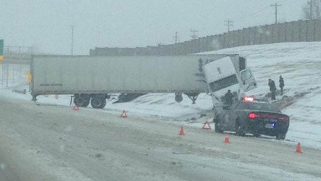 Multiple Crashes Cause Heavy Congestion On Wintry OKC Highways