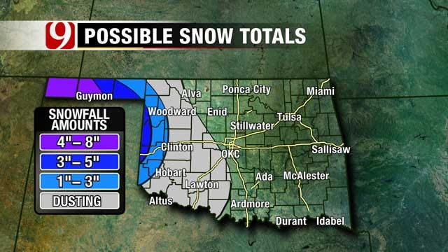 Cooler Temps, Winter Precipitation On The Way To Oklahoma