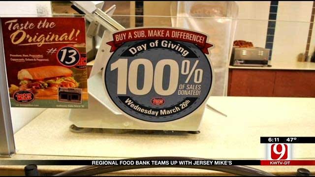 OKC Regional Food Bank Teams With Jersey Mike's Subs