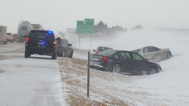 Slick Road Conditions Reported Across Oklahoma