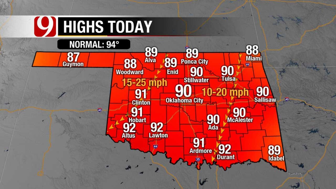 Low Humidity, BelowNormal Temperatures Expected Across Oklahoma
