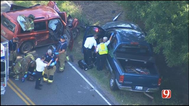 Two Injured In Head-On Collision In Northwest OKC