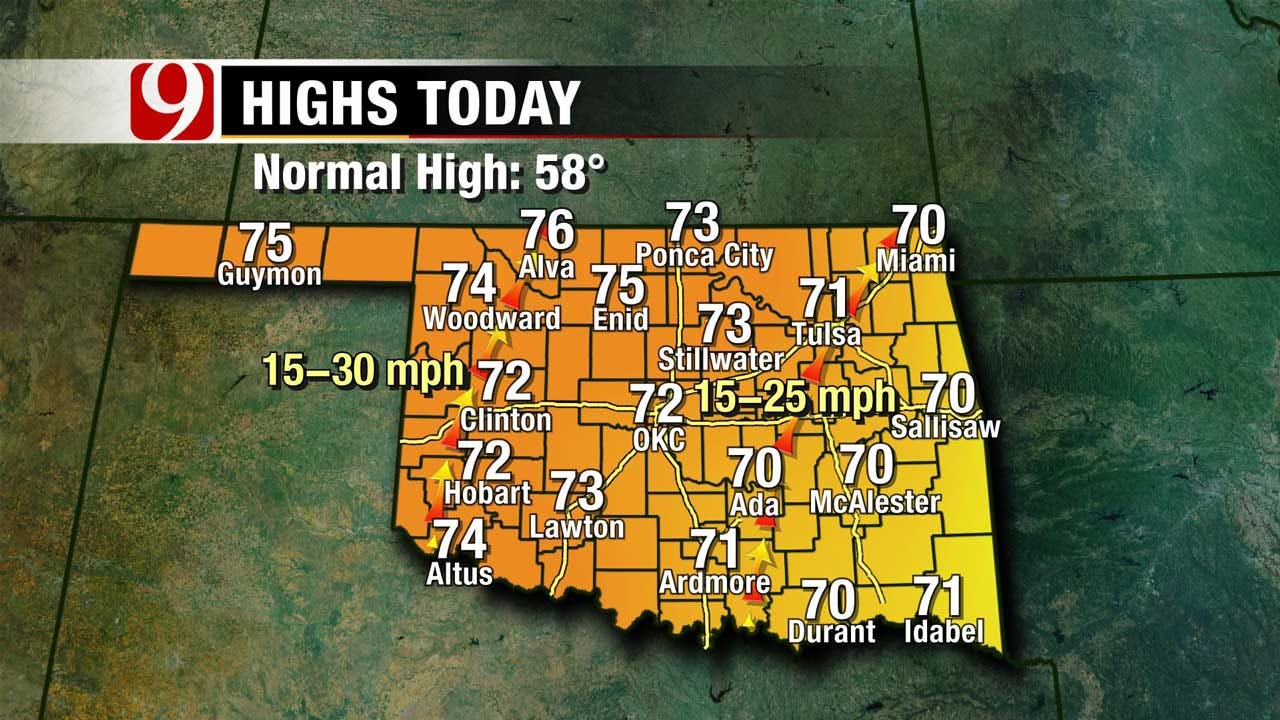 Warm, Windy, But High Fire Threat Across Oklahoma Saturday
