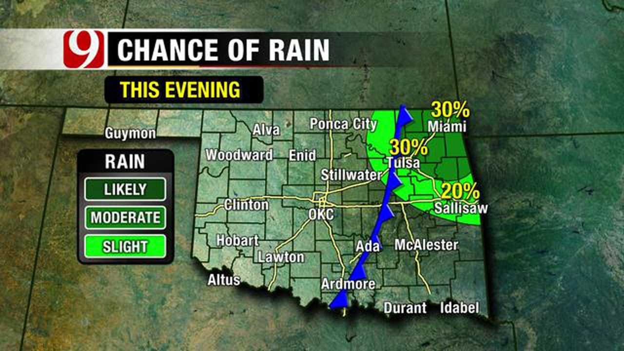 Cold Front Moves South Across Oklahoma Thursday Night