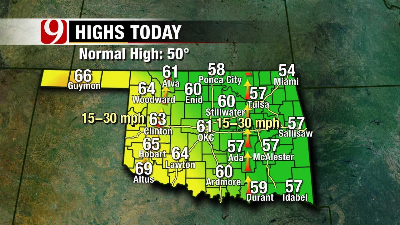 Oklahoma Breaks Out Of The Cold Sunday As Temperatures Rise