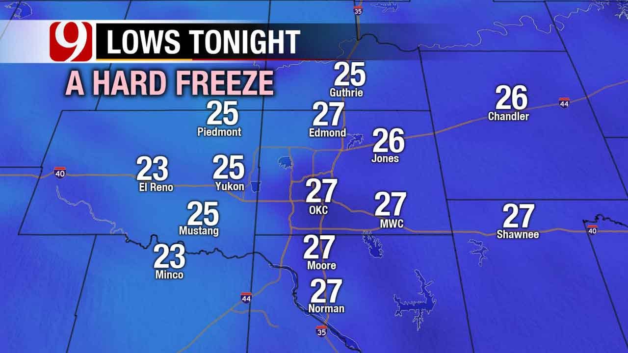 Hard Freeze Expected Overnight In Oklahoma