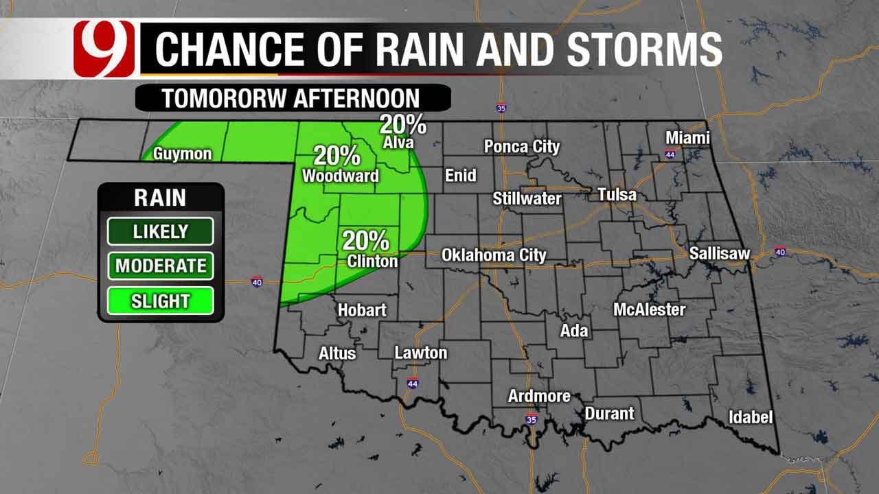Warm Temperatures, Chance Of Storms Possible In Oklahoma