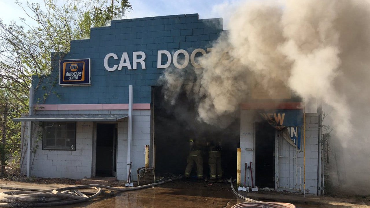 Firefighters Fight Commercial Building Fire Near Downtown OKC