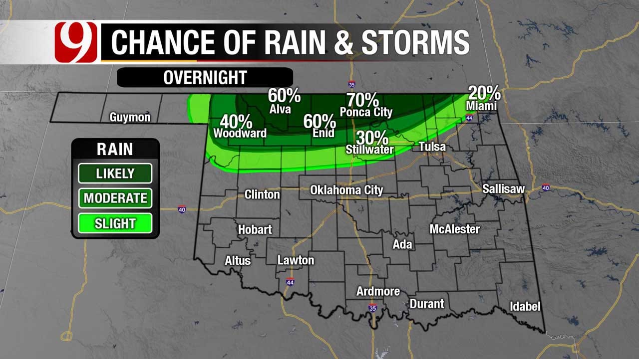 Cold Front Will Drop Into Northern Oklahoma Overnight