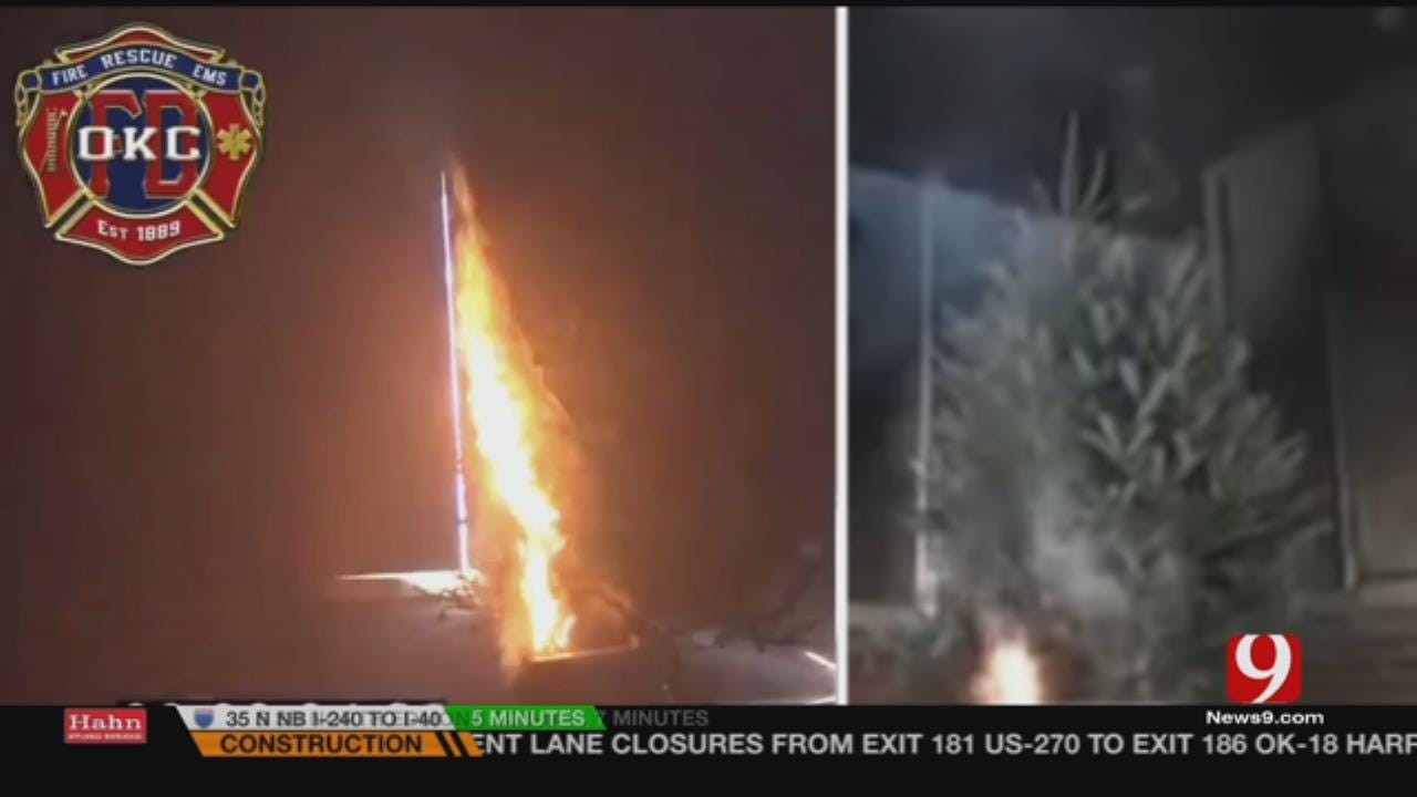 Firefighters Warn Residents Of Fire Potential With Live Christmas Trees