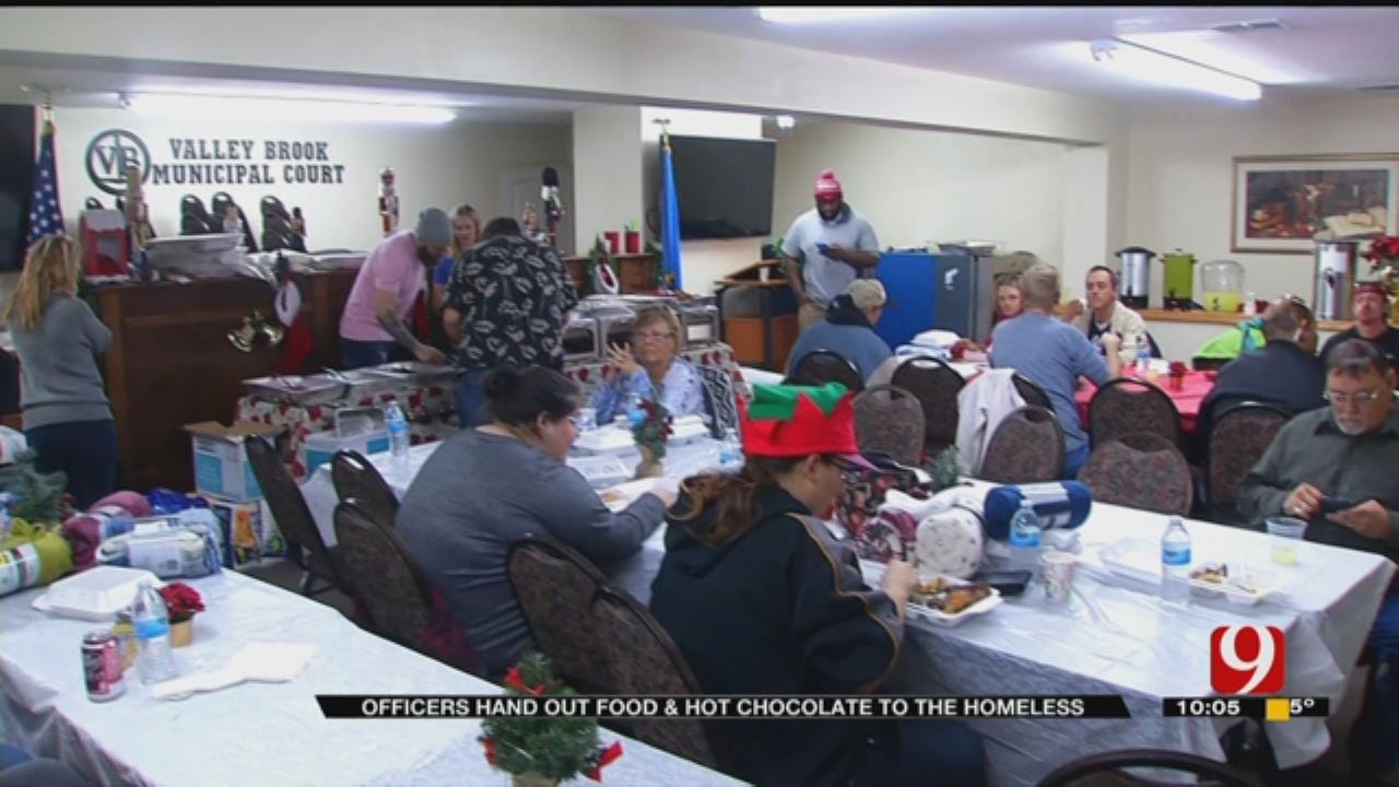 Valley Brook PD Serves Food, Cocoa To Homeless