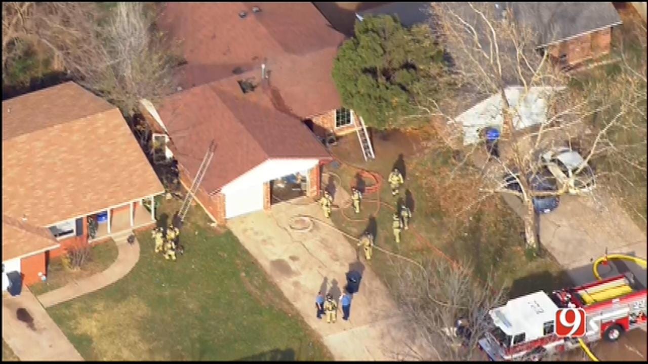 Crews Douse A House Fire In NW OKC