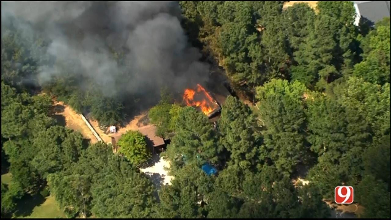Fire Consumes Large Home Near Choctaw
