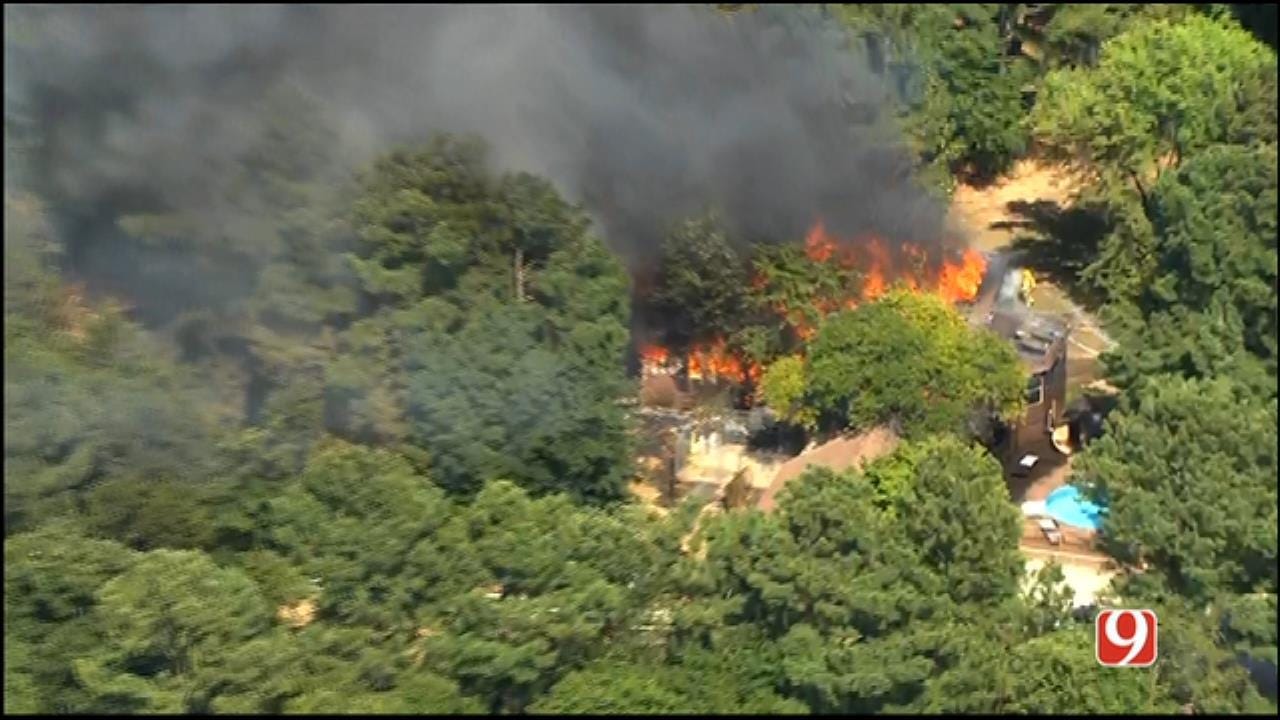 Fire Consumes Large Home Near Choctaw