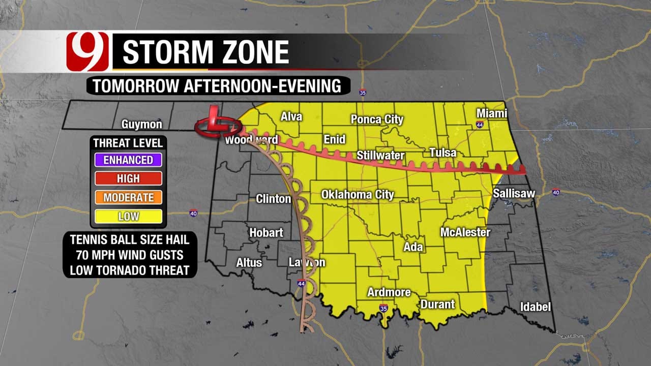 Severe Weather Possible Sunday In Oklahoma