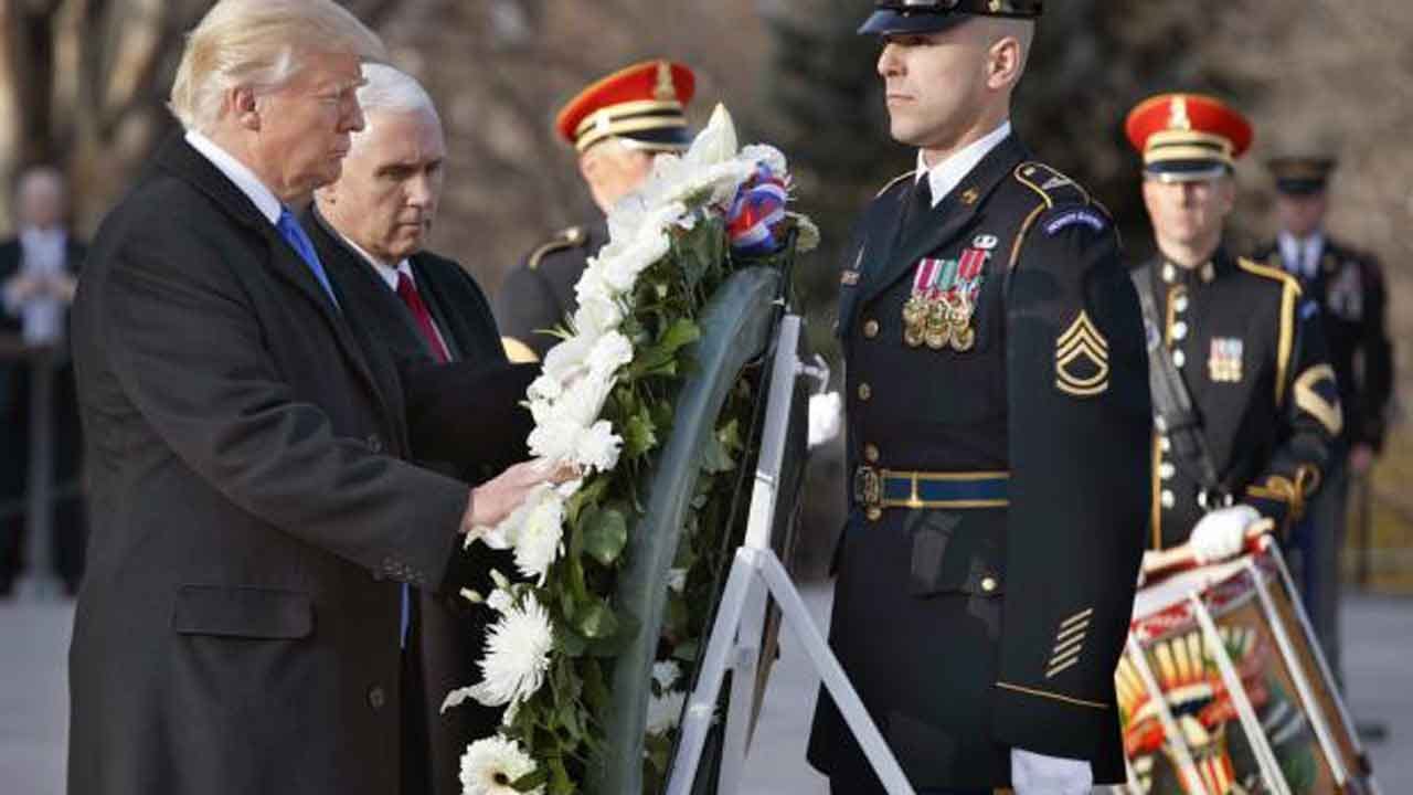 Trump Delivers Memorial Day Remarks At Arlington Nationals Cemetery