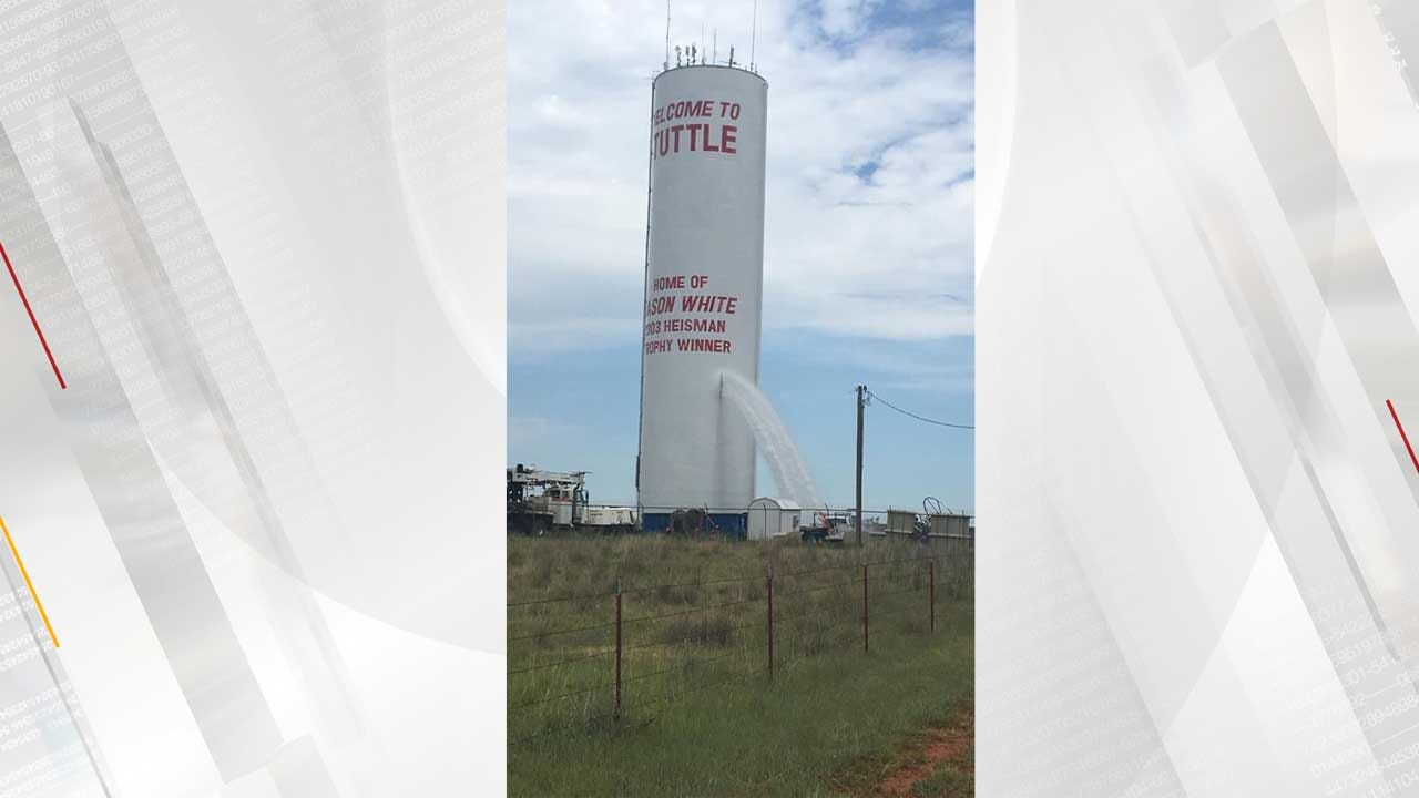 Tuttle Workers Reroute Water As Tower Spews