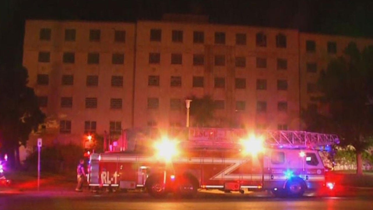 Crews Battle Fire At Old Oklahoma City Jail In NW OKC