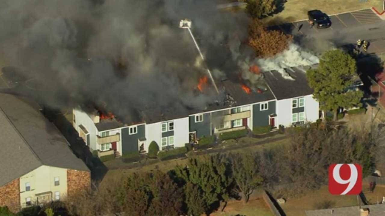 Residents Evacuated After NW OKC Apartment Complex Catches Fire