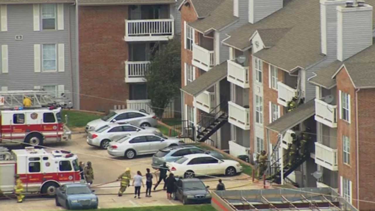 NW OKC Apartment Fire Reported On Balcony