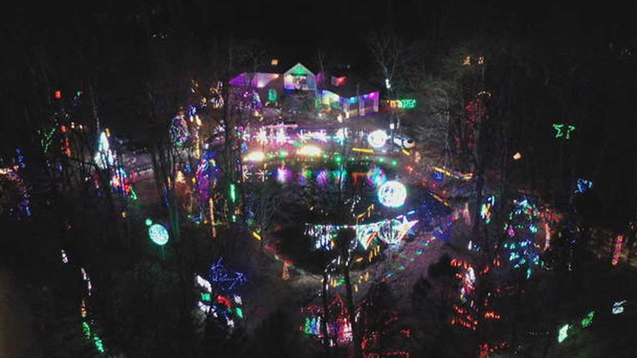 Holiday Light Display Holding Guinness World Record Symbol Of A