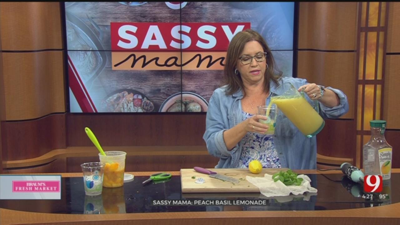 Peach Basil Lemonade