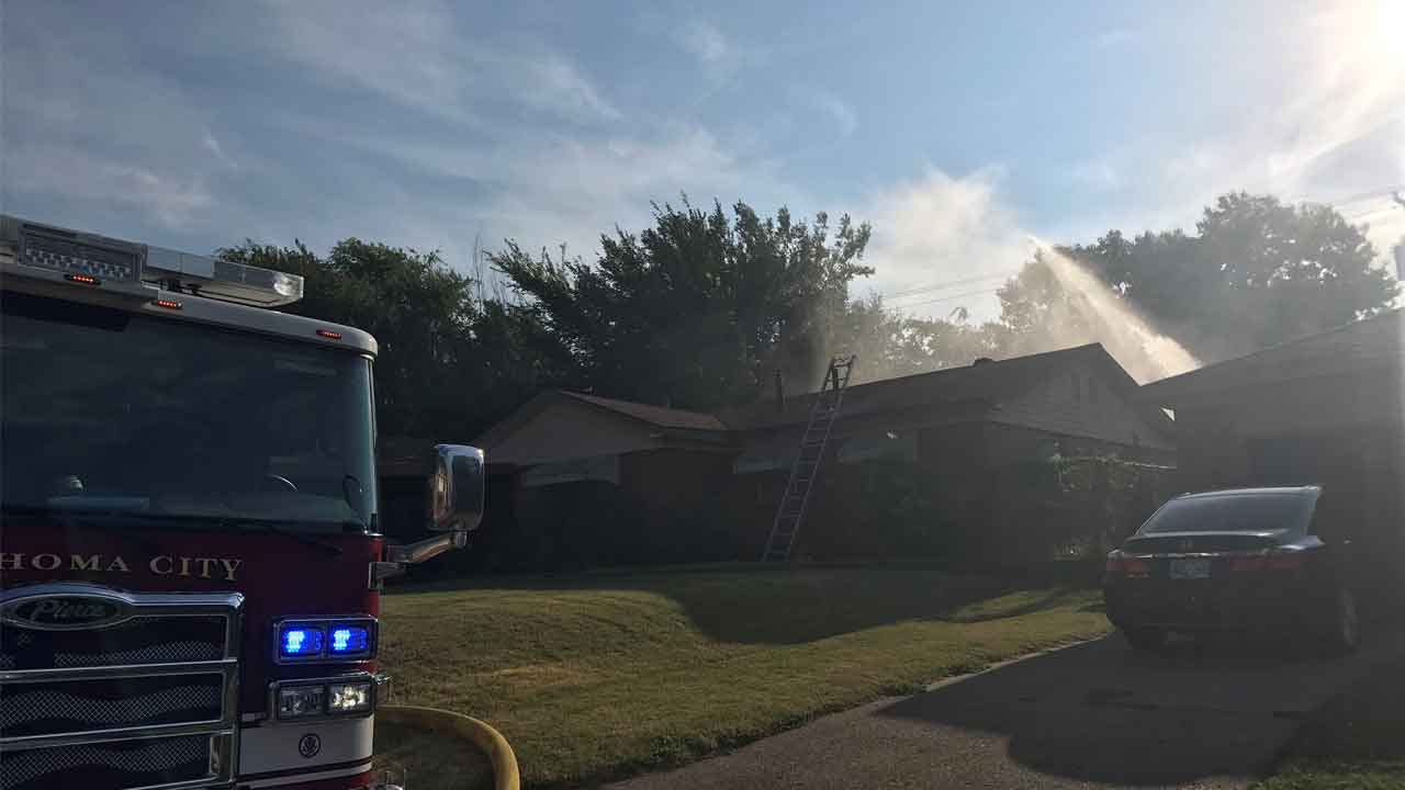 Crews Battle House Fire In Northeast Oklahoma City