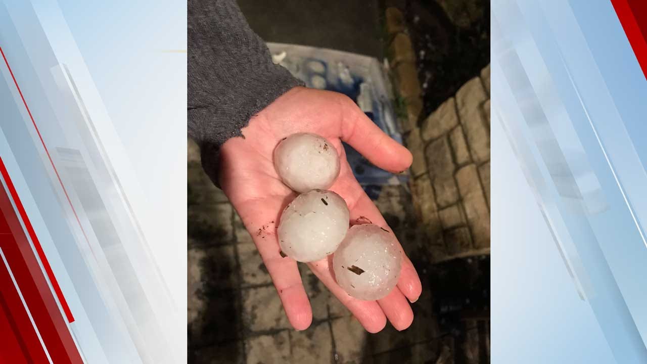 Storms Moving Through Oklahoma Producing Golf BallSized Hail