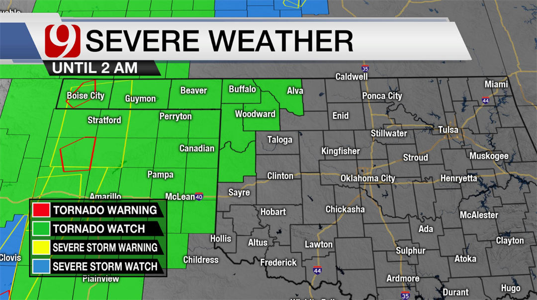 Severe Weather Threatening Western Oklahoma Sunday Evening