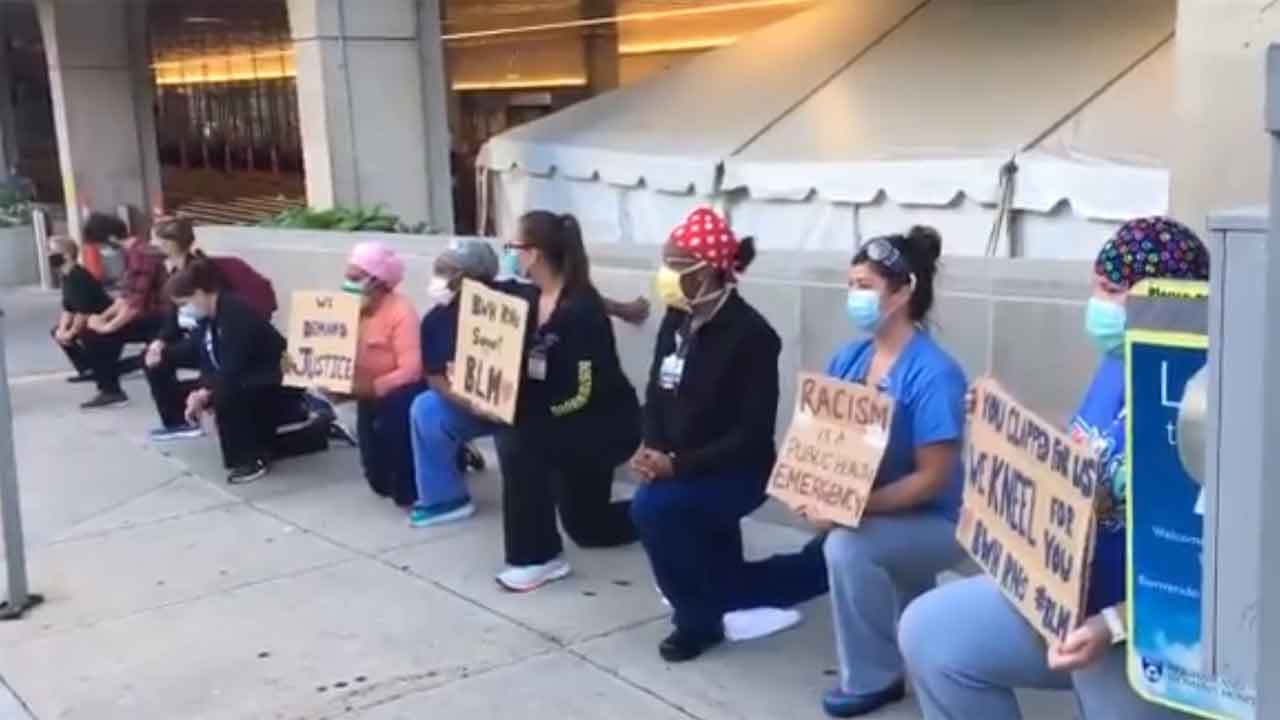 Nurses Kneel