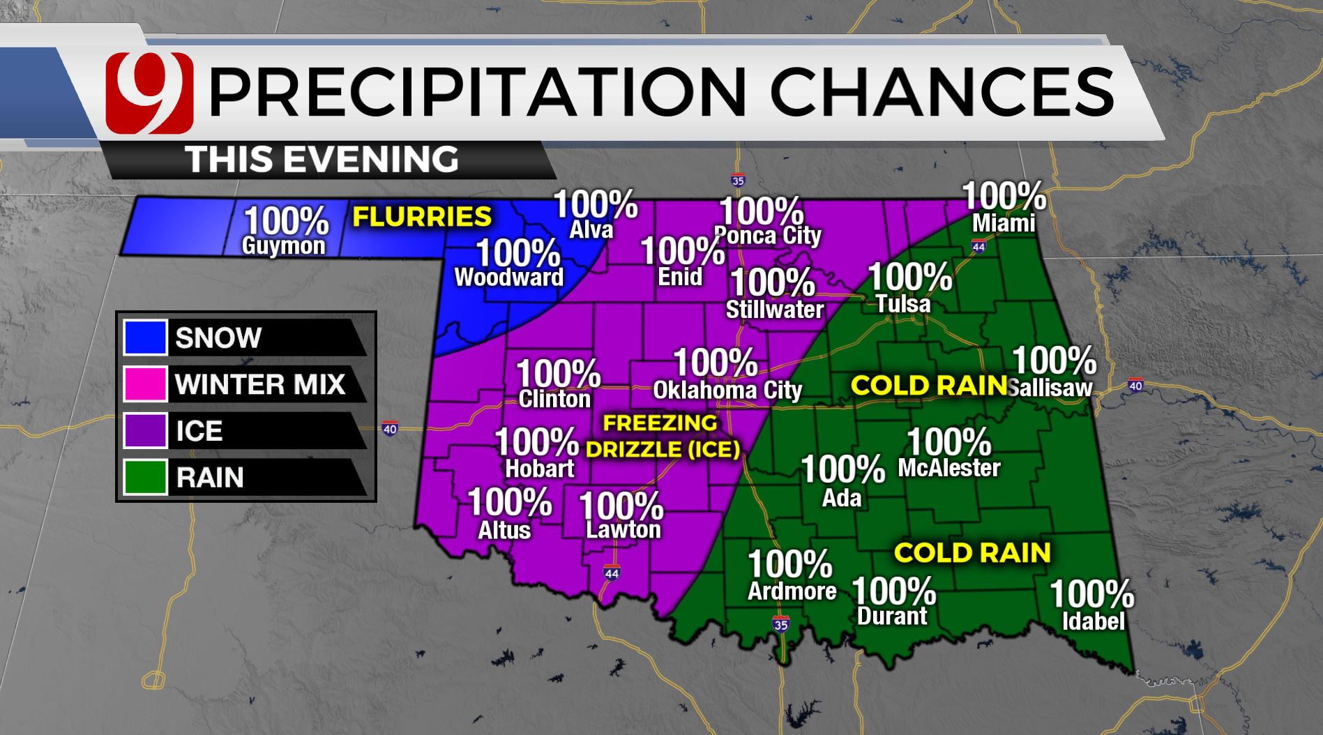 Rare, Historic October Ice Storm Sets Sights On Oklahoma