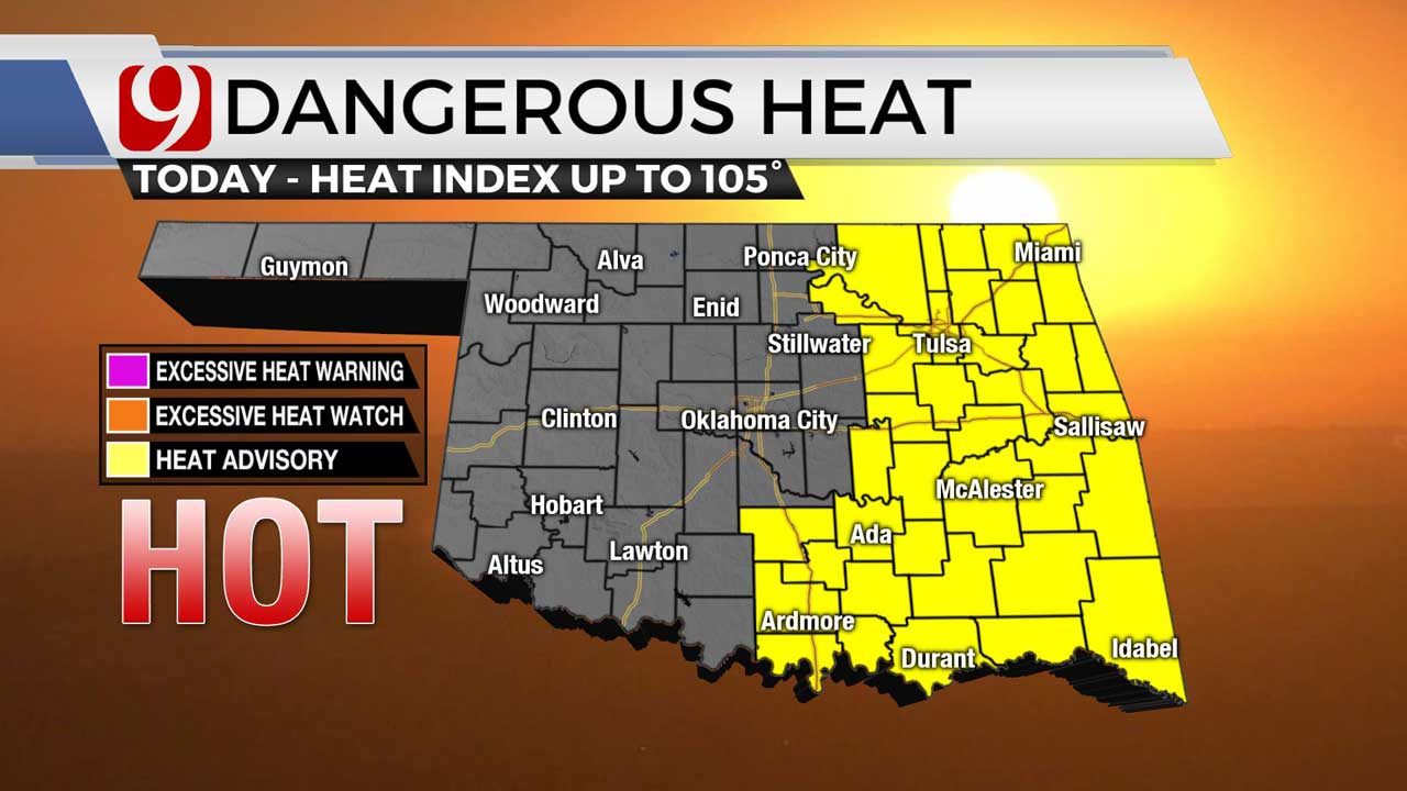 Heat Builds In Oklahoma As We Enter Typically Hottest 2 Weeks Of Summer
