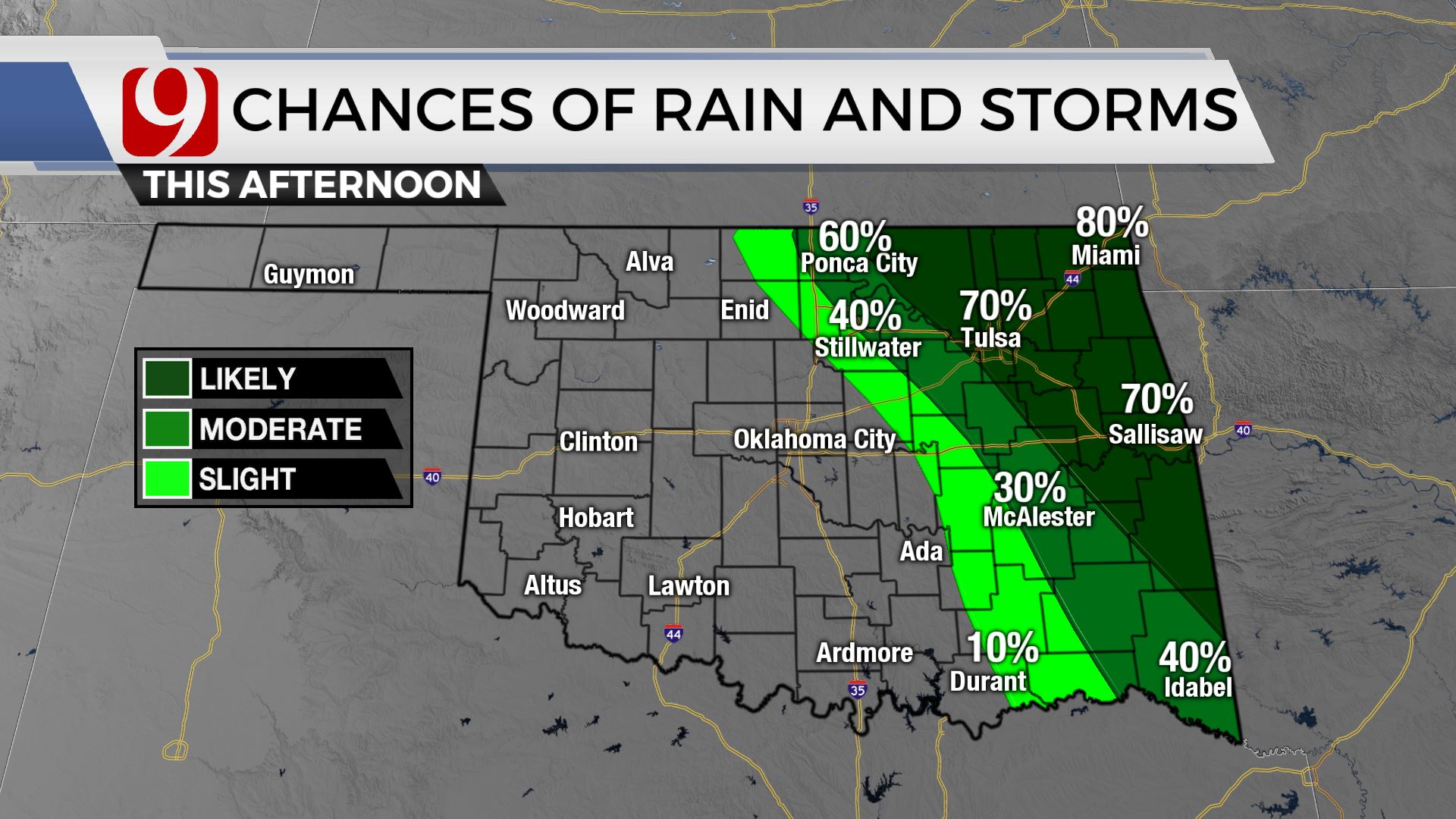 CHANCE OF RAIN/STORMS