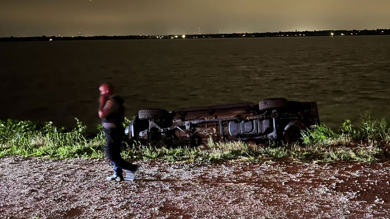 2 Rescued After Vehicle Rolls Near Lake Overholser