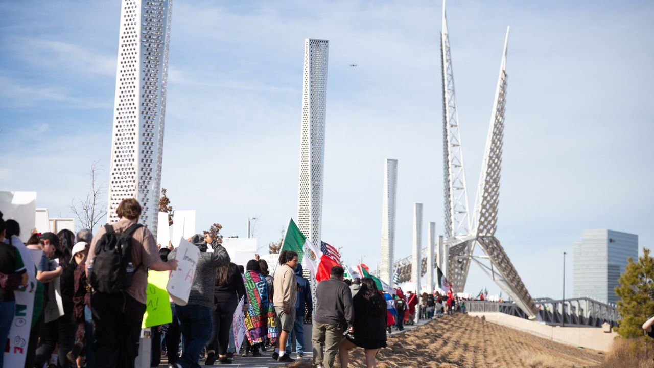 Scissortail Park immigration rights rally